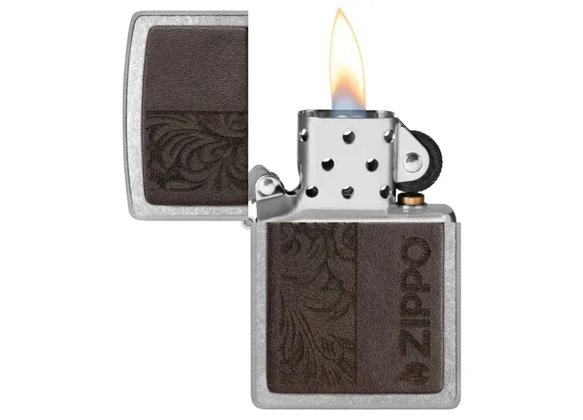 Запальничка Zippo 46920 Brown Leather Emblem Фото 2